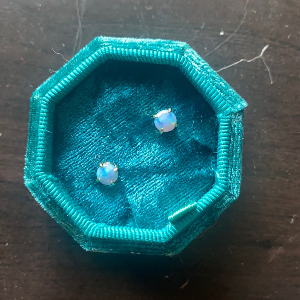 Blue Opal Studs